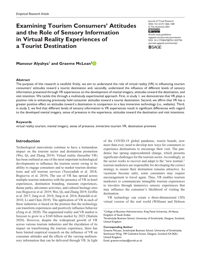 Examining Tourism Consumers Attitudes paper first page